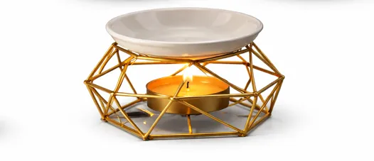 Difusor/Quemador Geométrico Dorado Luxury