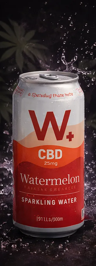 Bebida Espumante CBD Watermelon 25mg – W+