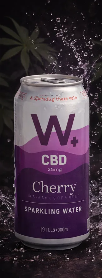 Bebida Espumante CBD Cherry 25mg – W+